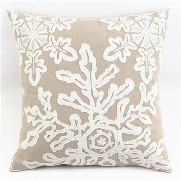 Pack of 4 Christmas Pillow Covers Embroidery Sleigh Snowflakes Winter Decorative - Picture 3 of 7